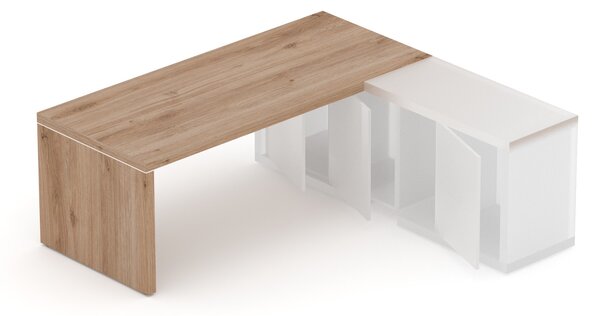 Manažerský opěrný stůl SOLID, 180cm (Manažerský opěrný stůl SOLID, 180cm, volitelně s čelní deskou a bez)