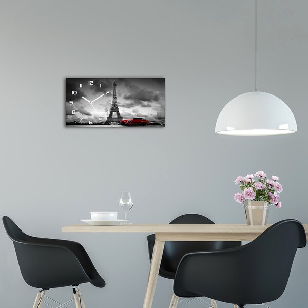Skleněné hodiny na stěnu Eiffelova věž Paříž pl_zsp_60x30_f_76327230