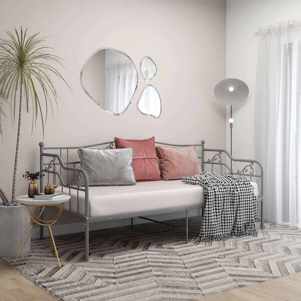 VidaXL Rám rozkládací postele kovový 90 x 200 cm [324762] Barva: Černá