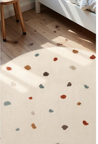 Krémový dětský koberec ø160 cm Funny Dots – Hanse Home