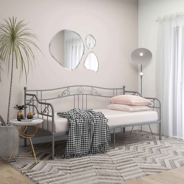 VidaXL Rám rozkládací postele kovový 90 x 200 cm [324762] Barva: Černá