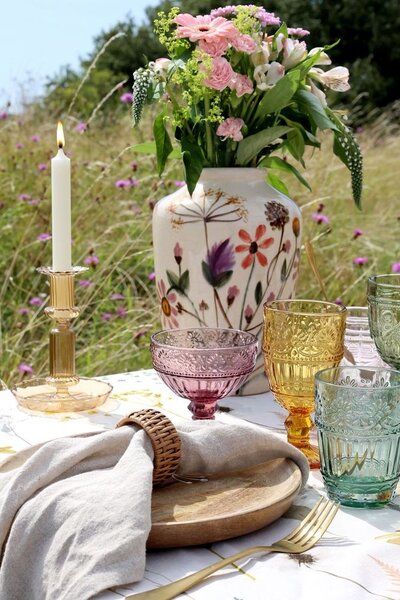 Set 6ks barevných skleniček na víno Saint-Émilion - Ø 7,5*14 cm / 230ml - Chic Antique