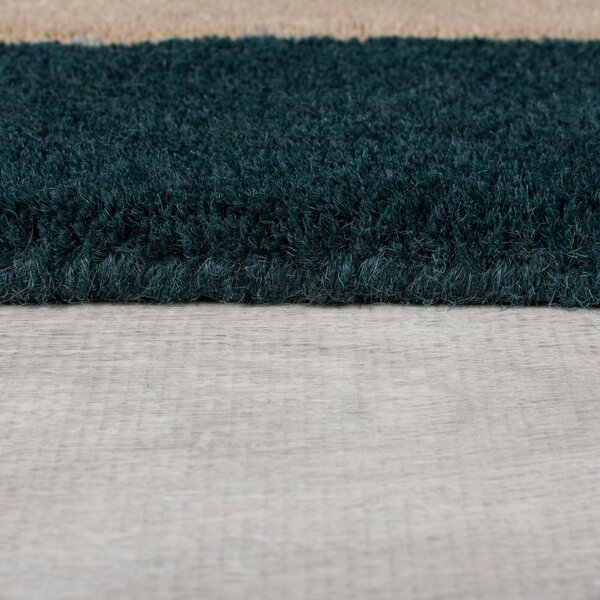 Flair Rugs, Ručně všívaný kusový koberec Abstract Labyrinth Shaped Green/Blue, 120x180, modrá, chodba / předsíň
