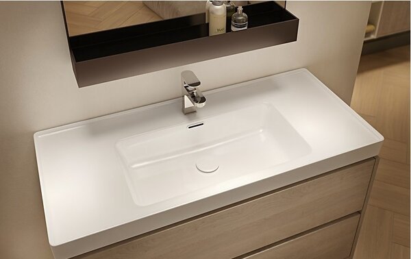 Cersanit Crea, závěsná skříňka s umyvadlem 100cm, set B117, dub, S801-290