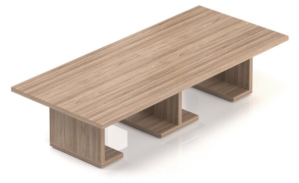 Manažerský konferenční stůl SOLID 400cm, s nohami ve tvaru L (Manažerský konferenční stůl SOLID 400cm, s nohami ve tvaru L, šířka 140cm)