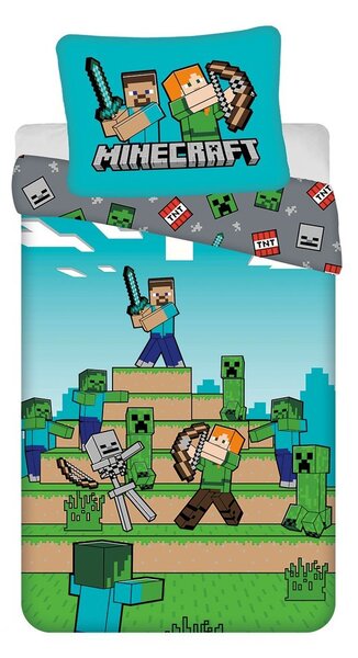 Bavlněné dětské povlečení na jednolůžko 140x200 cm Minecraft "We got this" – Jerry Fabrics