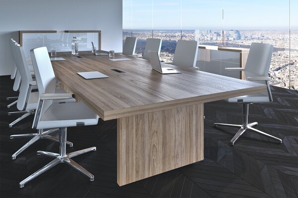 NABYTEK-DESIGNOVY.CZ - DLSK320 - Manažerský konferenční stůl SOLID 320/400cm, jilm royal