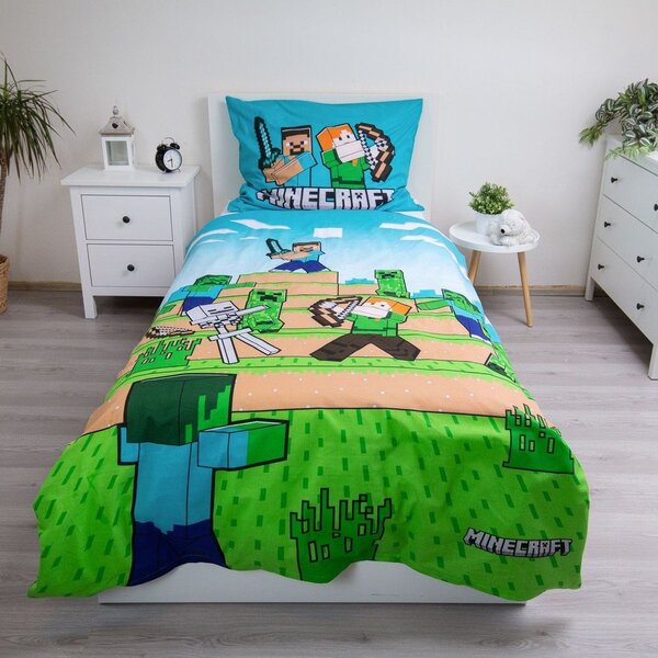 Bavlněné dětské povlečení na jednolůžko 140x200 cm Minecraft "We got this" – Jerry Fabrics