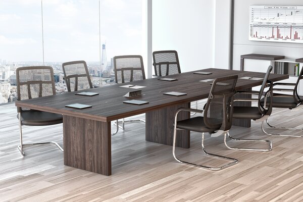 NABYTEK-DESIGNOVY.CZ - DLSK320 - Manažerský konferenční stůl SOLID 320/400cm, jilm royal