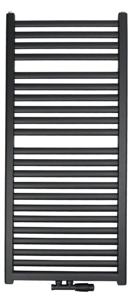 Regnis Elba, Topné těleso 440x500mm se středovým připojením 50mm, 289W, černá, ELBA50/40/D5/BLACK