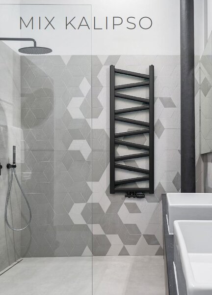 Regnis Kalipso MIX, Topné těleso 440x1200mm, 464W, černá matná, MK120/40/BLACK