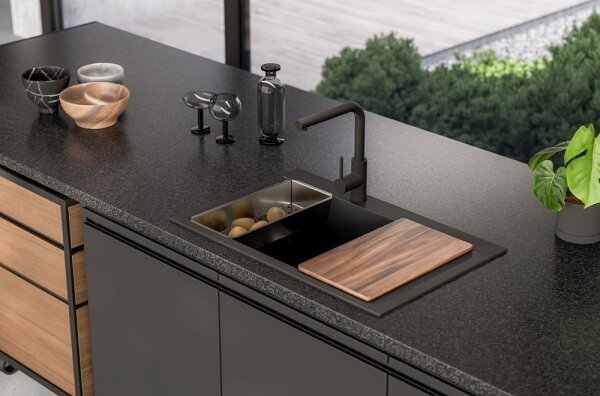 ALVEUS 1149304 - Kuchyňský dřez PURE 79x51,5 cm granit/černá