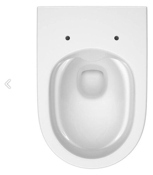 Cersanit Larga Oval CleanOn - závěsná wc mísa se SLIM sedátkem z duroplastu, bílá, S701-472