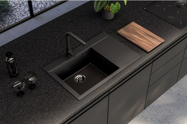 ALVEUS 1149304 - Kuchyňský dřez PURE 79x51,5 cm granit/černá