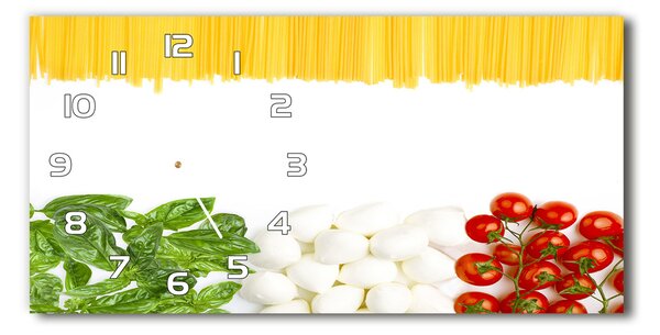 Skleněné hodiny na stěnu tiché Italská vlajka pl_zsp_60x30_f_77880260