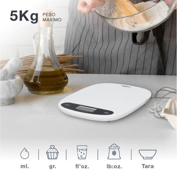 Kuchyňská váha Väline Bolcek, digitální, max 5kg, přesnost na 1g, 15 x 20cm, 3 roky záruka