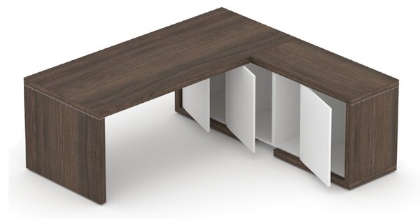 Manažerská sestava stolu s komodou SOLID Z4, délka stolu 160cm (Manažerská sestava SOLID Z4, stůl s komodou, délka stolu 160cm)