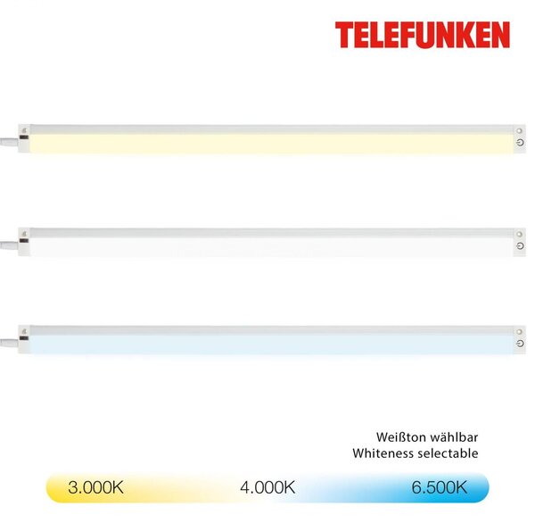 TF 202706TFX VÝPRODEJ VZORKU - TELEFUNKEN CCT svítidlo pod skříňku s čidlem, 50 cm, 5,5 W, 520 lm, bílé - BRILONER