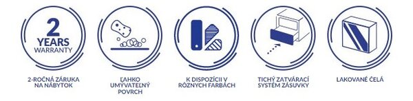 Cersanit Larga, závěsná umyvadlová skříňka 80cm, bílá lesklá, S932-073