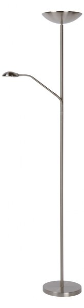 Lucide 19791/24/12 LED stojací svítidlo Zenith 1x20W+4W | 1600lm+320lm | 3000K - stmívatelné, chrom