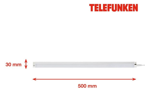 TF 202706TFX VÝPRODEJ VZORKU - TELEFUNKEN CCT svítidlo pod skříňku s čidlem, 50 cm, 5,5 W, 520 lm, bílé - BRILONER