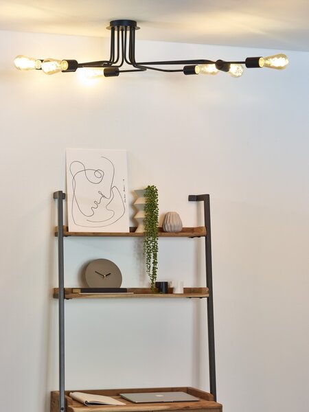 Lucide 21112/08/30 stropní svítidlo Lester 8x40W|E27