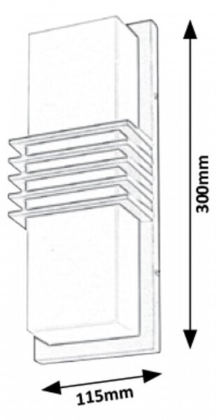Rabalux 8940 LED venkovní ​​nástěnné svítidlo Rodez 1x12W | 800lm | 4000K | IP44 - antracit