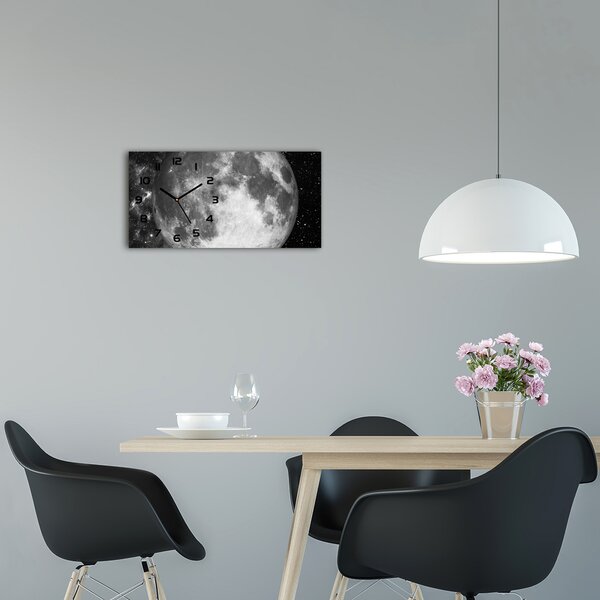 Moderní skleněné hodiny na stěnu Měsíc pl_zsp_60x30_f_79513509