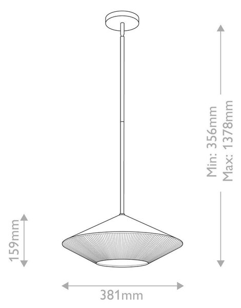 ZÁVĚSNÉ SVÍTIDLO, 15,9/38,1 cm Elstead Lighting - Závěsná světla