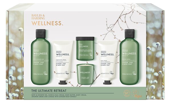 Baylis & Harding Wellness Ladies - sada tělové péče a svíčky, 6 ks