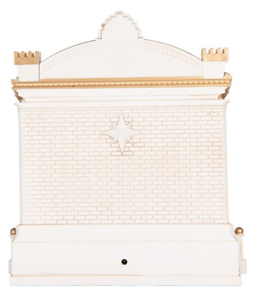 Zelená plastová vánoční dekorace s LED světlem a hudbou – 22x11x23 cm