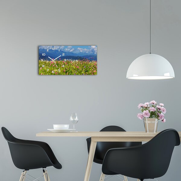 Skleněné hodiny na stěnu tiché Louka v horách pl_zsp_60x30_f_80010244