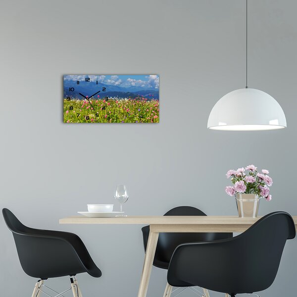 Skleněné hodiny na stěnu tiché Louka v horách pl_zsp_60x30_f_80010244