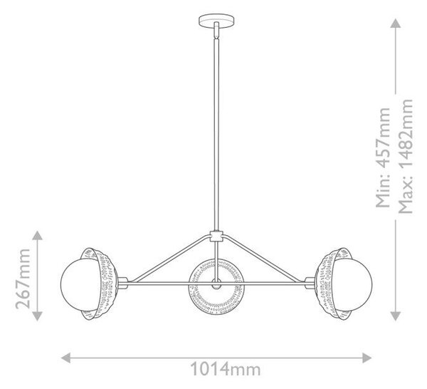 LUSTR, 101,4/26,7 cm Elstead Lighting - Lustry