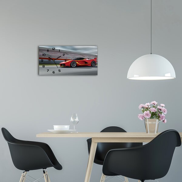 Skleněné hodiny na stěnu Sportovní auto pl_zsp_60x30_f_80032462