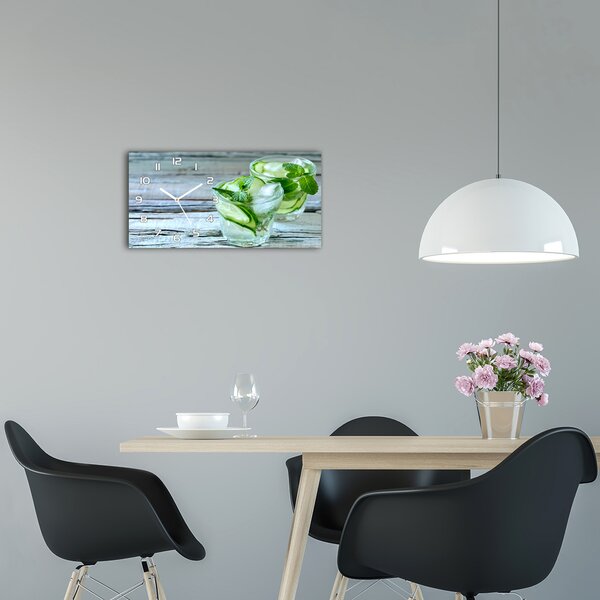Skleněné hodiny na stěnu tiché Okurková voda pl_zsp_60x30_f_80537279