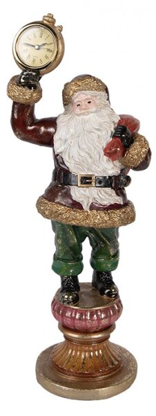 Červená plastová vánoční dekorace Santa Claus – 15x13x39 cm
