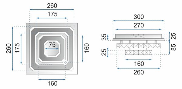 Toolight Křišťálová stropní lampa Plafond LED 24W čtvercová APP410-C Varianta: Neutrální 4000K