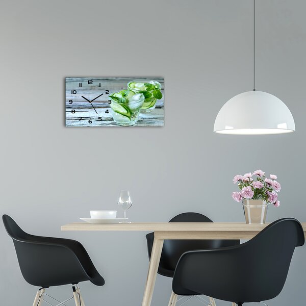 Skleněné hodiny na stěnu tiché Okurková voda pl_zsp_60x30_f_80537279
