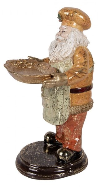 Béžová plastová vánoční dekorace Santa Claus – 15x18x31 cm
