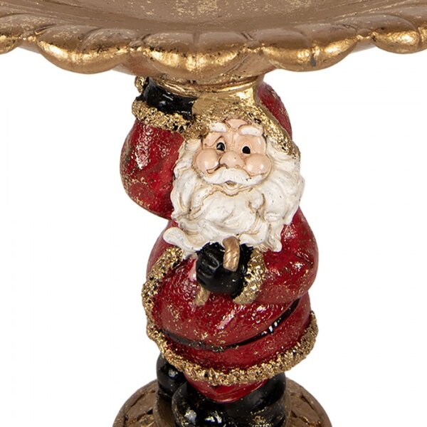 Plastová vánoční dekorace Santa Claus zlatá – 24x19x24 cm