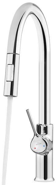 Invena Farsala, dřezová baterie s výsuvnou 2-funkční výlevkou h-433, chromová, INV-BZ-40-U01-S