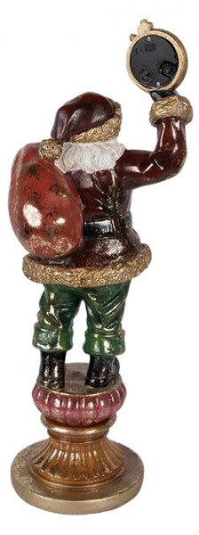 Červená plastová vánoční dekorace Santa Claus – 15x13x39 cm