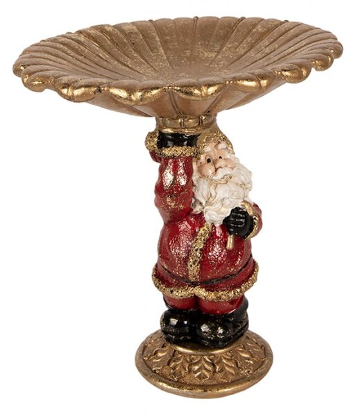 Plastová vánoční dekorace Santa Claus zlatá – 24x19x24 cm