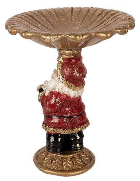 Plastová vánoční dekorace Santa Claus zlatá – 24x19x24 cm
