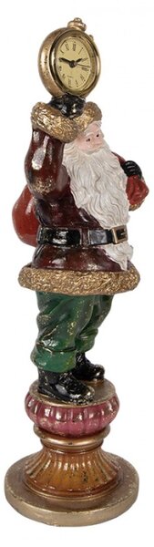Červená plastová vánoční dekorace Santa Claus – 15x13x39 cm