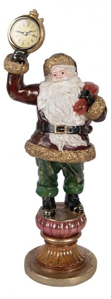 Červená plastová vánoční dekorace Santa Claus – 15x13x39 cm