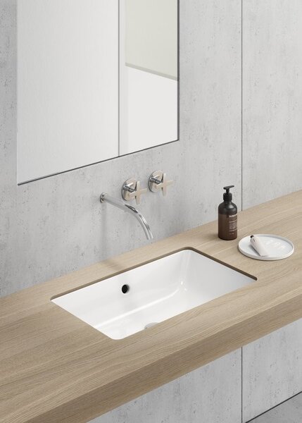 GSI Kube X umyvadlo 60x37 cm obdélníkový pod pult bílá lesk 8953911