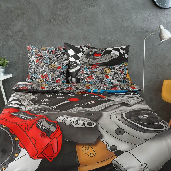 Povlečení Veba GEON tisk Na plný plyn Velikost: 140x200 cm + 70x90 cm