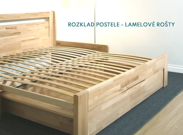 Rozkládací postel TANDEM PLUS Levá - oblá